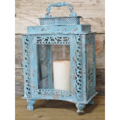 Dutch Brothers GENERAL GIFTS Shabby Chic Blue Lantern
