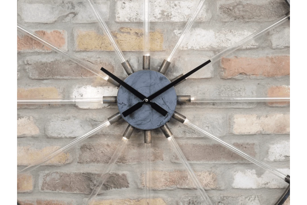 Giftworks Metal Industrial Skeleton LED Wall Clock HOME DÉCOR 5 Giftworks Metal Industrial Skeleton LED Wall Clock HOME DÉCOR