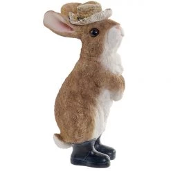 Itemint GENERAL GIFTS FIGURE RESIN 14,5X11,5X27,5cm RABBIT BROWN