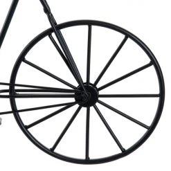 Giftworks GENERAL GIFTS Black Metal Mantel CLock - Bicycle 34X11X25cm 7 Giftworks GENERAL GIFTS Black Metal Mantel CLock - Bicycle 34X11X25cm