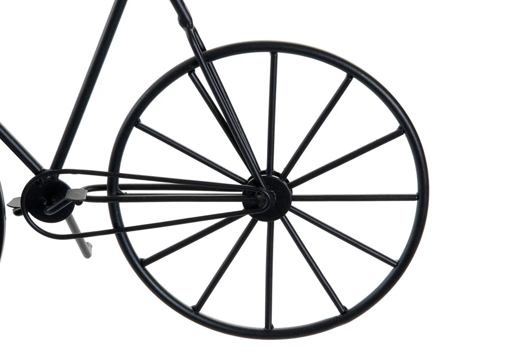 Giftworks GENERAL GIFTS Black Metal Mantel CLock - Bicycle 34X11X25cm 5 Giftworks GENERAL GIFTS Black Metal Mantel CLock - Bicycle 34X11X25cm