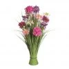 Straits GENERAL GIFTS Grass Floral Bundle Pink And Purple Dahlia 70cm