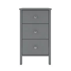 Steens 3 Drawer Bedside – Grey