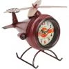 William Widdop Mantel Clock Red Helicopter 17cm