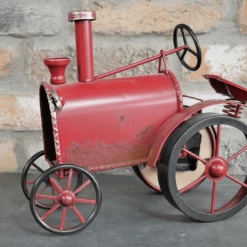 Dutch Brothers GENERAL GIFTS Red Vintage Tractor Clock