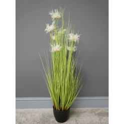 Dutch Brothers Artificial Grass With White Flowers