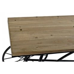 Itemint CONSOLE METAL FIR BLACK BIKE 128X40X82cm