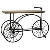 Itemint CONSOLE METAL FIR BLACK BIKE 128X40X82cm