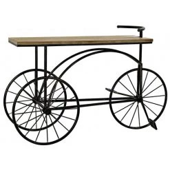 Itemint CONSOLE METAL FIR BLACK BIKE 128X40X82cm