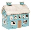 Joe Davies Village Pottery House Tea Light (blue)