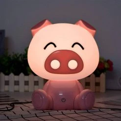 Nino Luechen PIG Kids Table Lamp LED White, Pink, 1-light Source