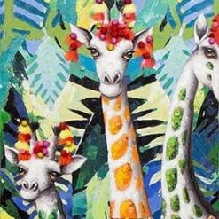 Giftworks GENERAL GIFTS Colourful Canvas Painting Giraffe