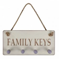Richard Lang Family Key Holder Craved Plaque