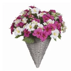 Straits Petunia Wall Hanging Basket Mixed Pink & White 40x45cm