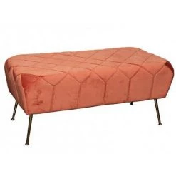 The Grange Collection The Grange Interiors Velvet Bench - Coral - 103x50x45cm