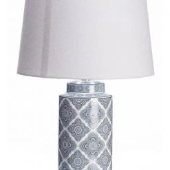 GENERAL GIFTS The Grange Collection Ceramic Blue And White Table Lamp
