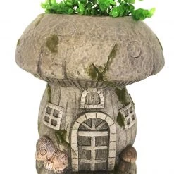 WGP GENERAL GIFTS Solar Fairy Toadstool Garden Planter